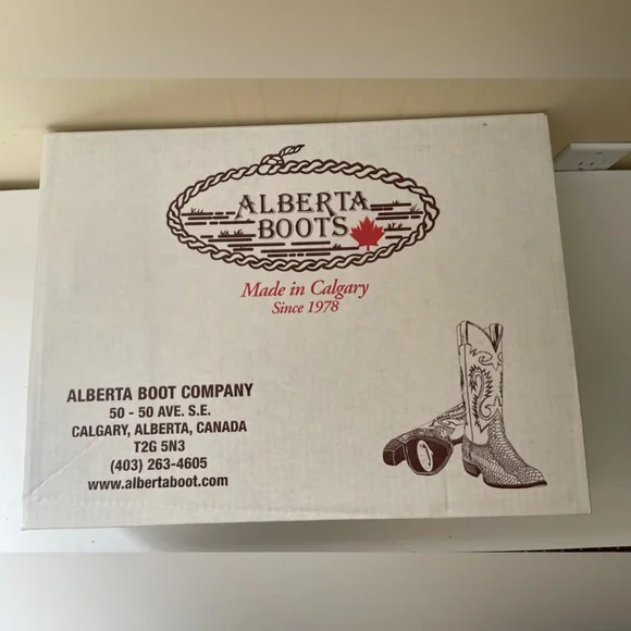 NWT Alberta Boots Brown Cowhide Leather Western Cowboy Boots Men Size 9 US - Picture 8 of 8